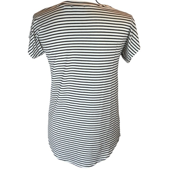 Jones New York SOFT Modal V-Neck Striped T-Shirt, Medium - Picture 6 of 7